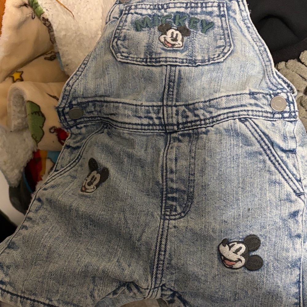 Mickey Mouse Denim Overalls for Kids